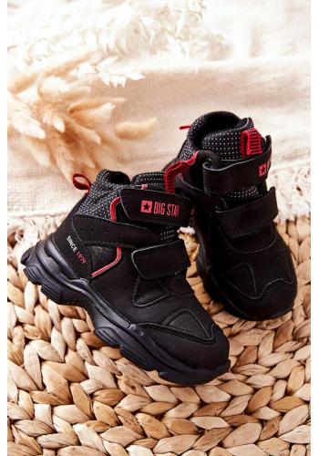 Trekingové detské topánky Big Star v čiernej farbe