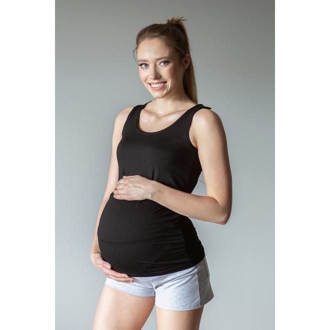 E-shop Čierny top pre tehotné a dojčiace ženy