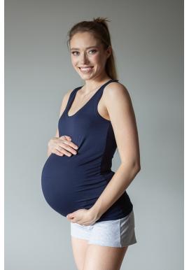 Tmavomodrý top pre tehotné a dojčiace ženy
