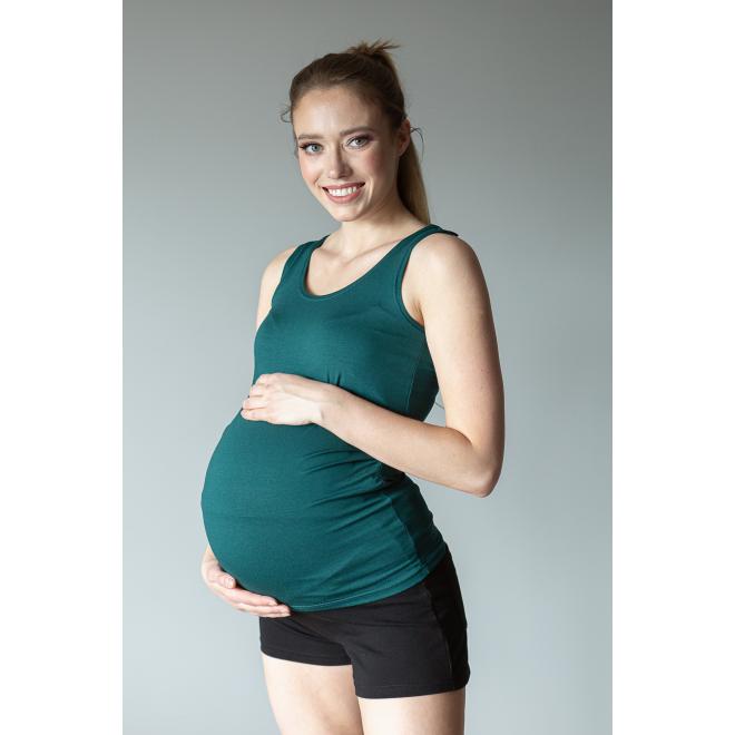 Zelený top pre tehotné a dojčiace ženy