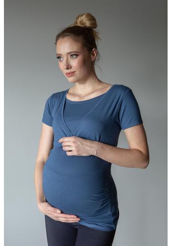 Modrá blúzka pre tehotné a dojčiace ženy
