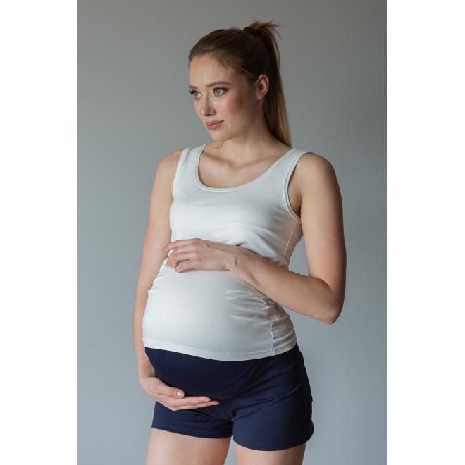 E-shop Bavlnené tehotenské šortky v tmavomodrej farbe