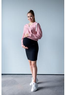 Čierna sukňa s tehotenským pásom