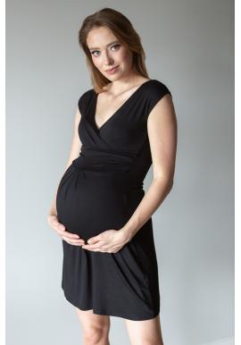 Elegantné čierne tehotenské šaty