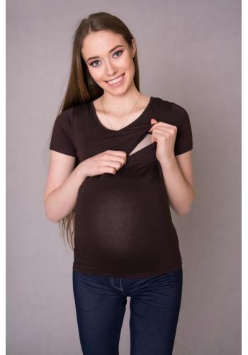 Klasická čierna tehotenská a dojčiaca blúzka