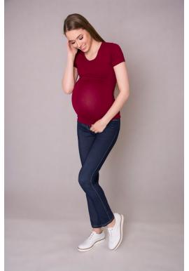 Klasická bordová tehotenská a dojčiaca blúzka