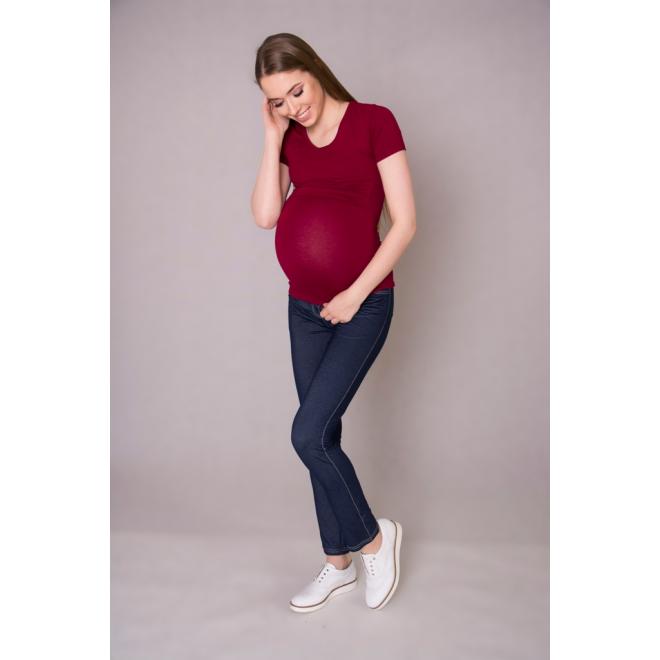 E-shop Klasická bordová tehotenská a dojčiaca blúzka