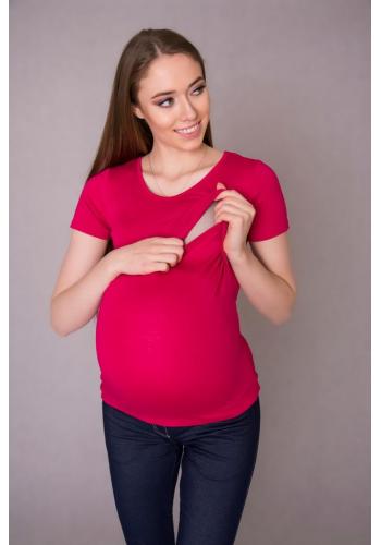 Klasická ružové tehotenská a dojčiaca blúzka