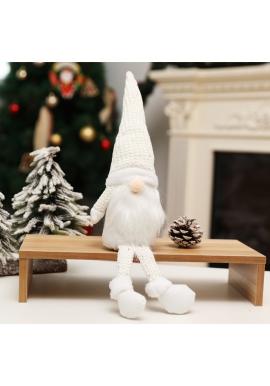 Biely vianočný sediaci škriatok