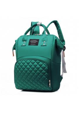 Funkčný ruksak na kočiar pre mamičky a oteckov v zelenej farbe