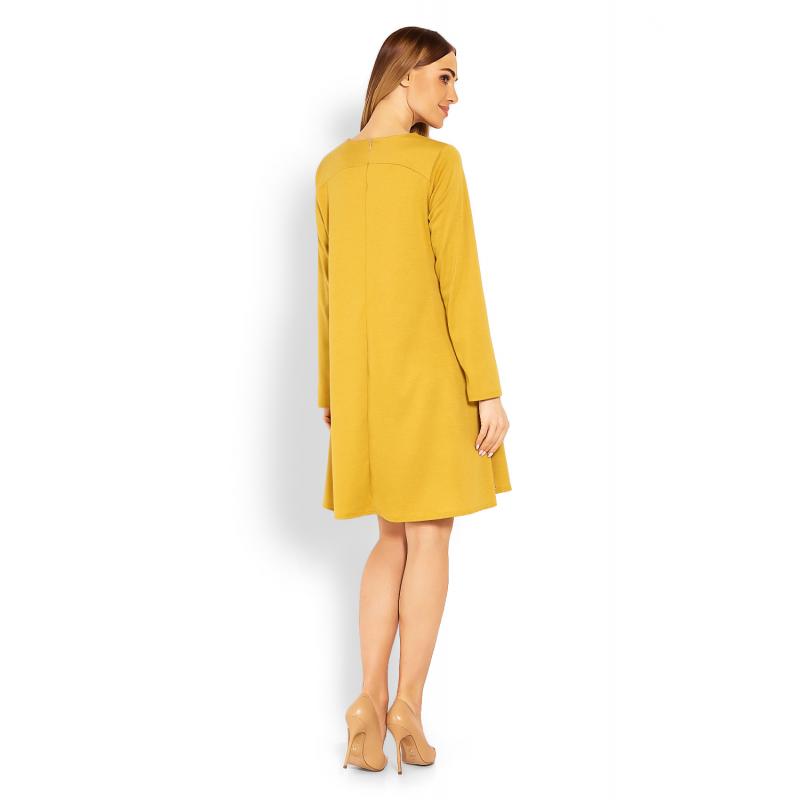 Dámske sivé šaty s voľným strihom