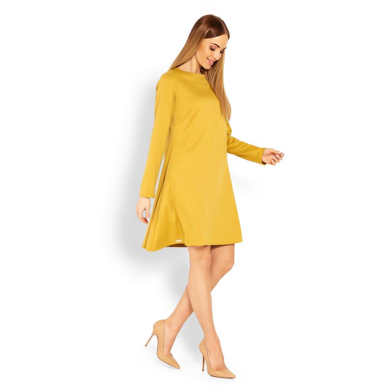 Dámske sivé šaty s voľným strihom