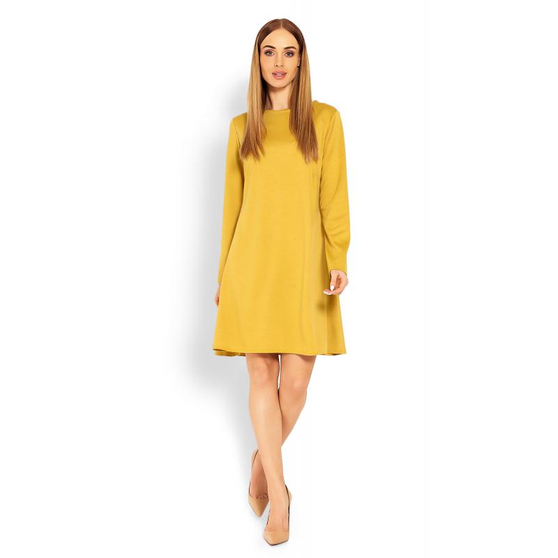 Dámske sivé šaty s voľným strihom