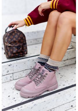 Štýlové dámske topánky Big Star v rúžovej farbe