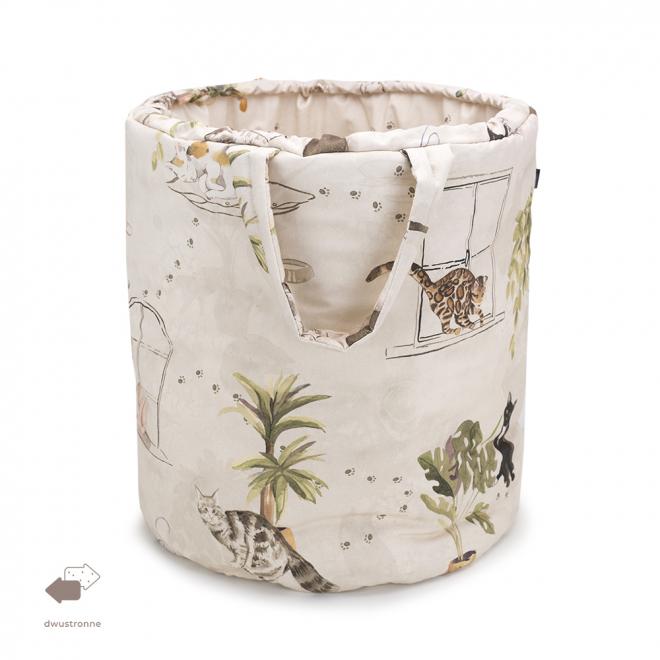 Obojstranný kôš na hračky z kolekcie mačacie príbehy