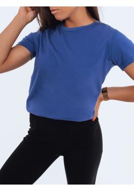 Klasické dámske tričko modrej farby s krátkym rukávom