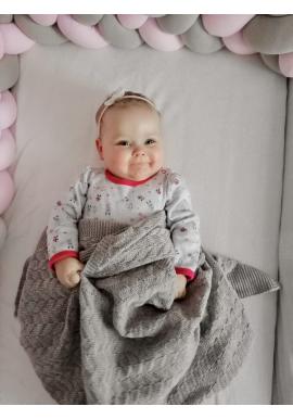 Piesková detská pletená deka