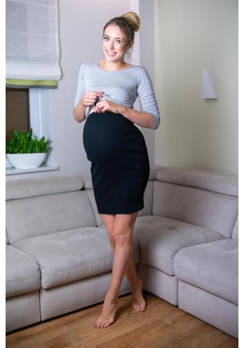 Dámska tehotenská sukňa čiernej farby vo výpredaji