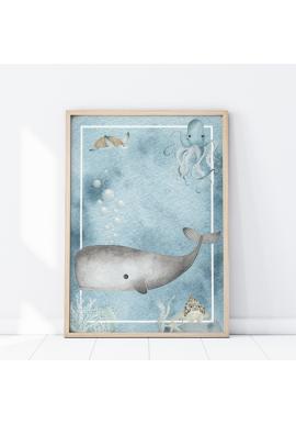 Plagát na stenu z kolekcie oceán s veľrybou