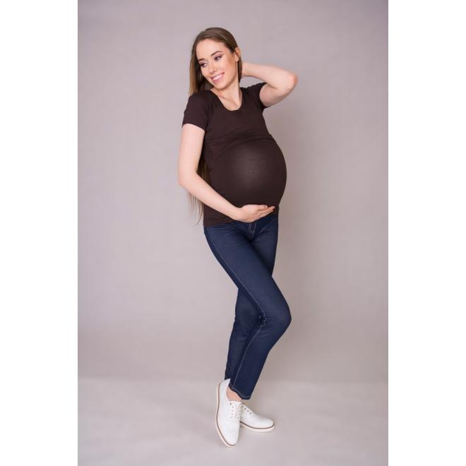 Klasická čierna tehotenská a dojčiaca blúzka