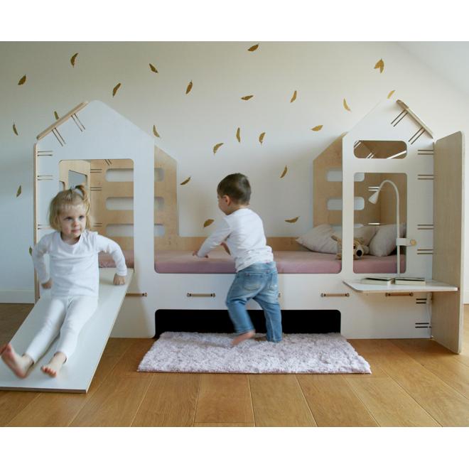 Detská drevená posteľ na spanie aj zábavu