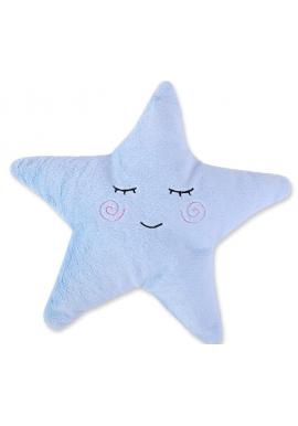 Vankúšik pre deti v tvare hviezdy modrej farby