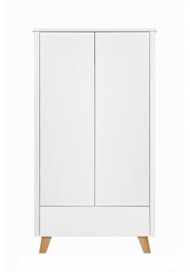 Dvojdverová minimalistická skriňa v bielej farbe - ZARA