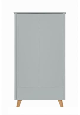 Sivá dvojdverová minimalistická skriňa - ZARA