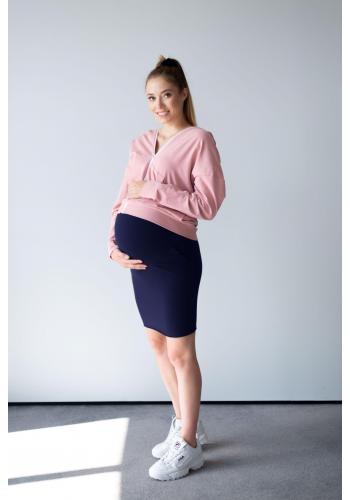 Modrá sukňa s tehotenským pásom