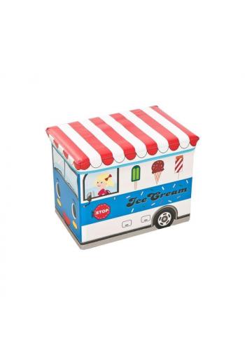 Kôš na hračky v podobe zmrzlinového auta