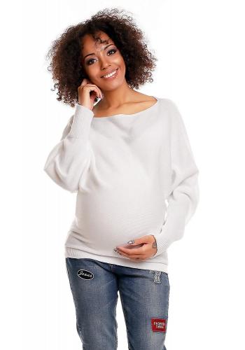 Tehotenský čierny oversize sveter