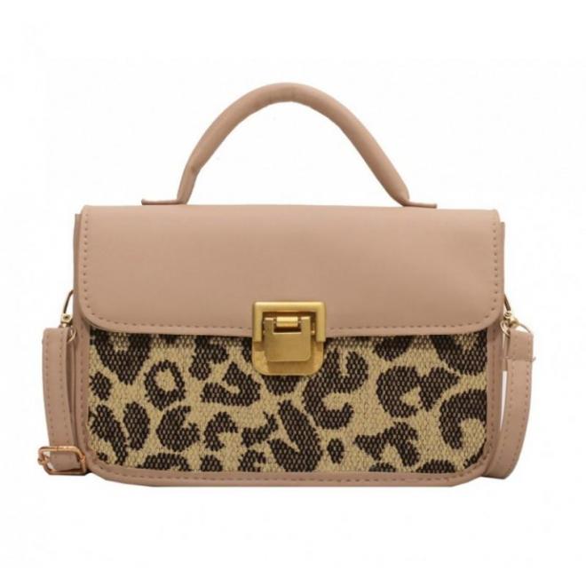 E-shop Krémová leopardia kabelka pre dámy