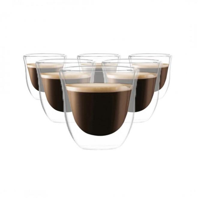 E-shop Sada šiestich termo pohárov na kávu - 70 ml