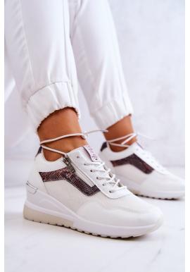Dámske biele klínove topánky