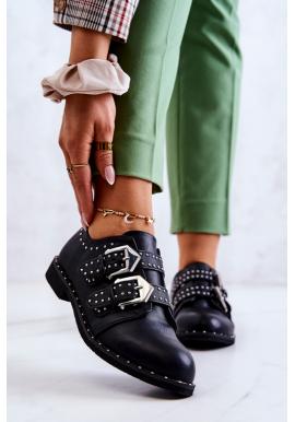 Čierne dámske topánky s prackami