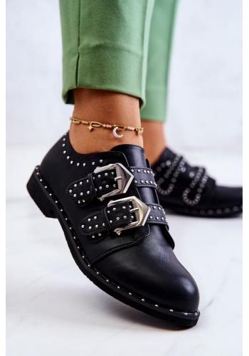 Čierne dámske topánky s prackami