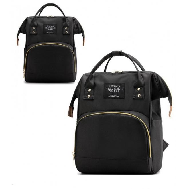 E-shop Čierny funkčný ruksak pre mamičky a oteckov