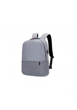 Športový sivý ruksak s USB portom