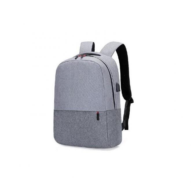 E-shop Športový sivý ruksak s USB portom