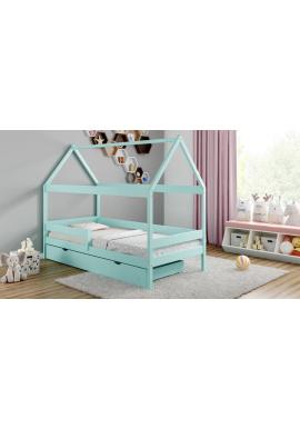 Jednolôžková domčeková posteľ pre deti - 180x90 cm