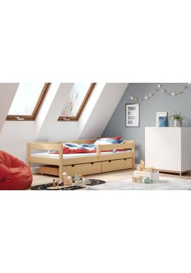 Drevená jednolôžková posteľ pre deti - 160x80 cm
