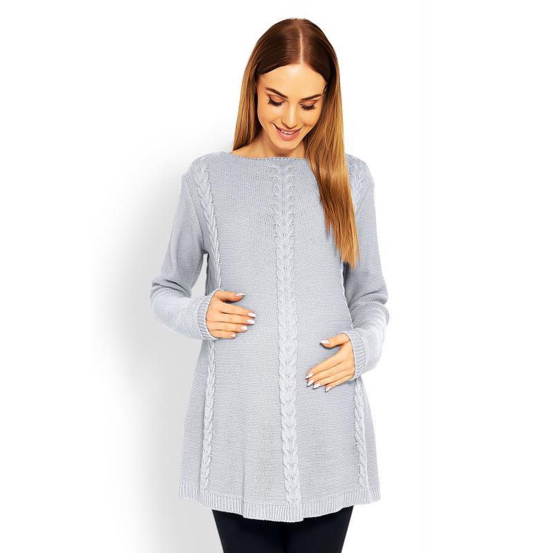 E-shop Sivá tunika s vrkočmi pre tehotné