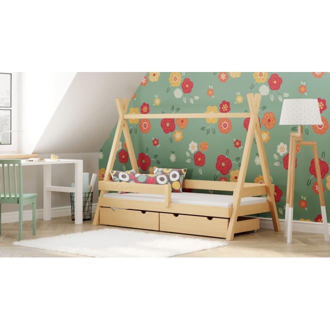 E-shop Detská drevená posteľ tipi - 190x90 cm