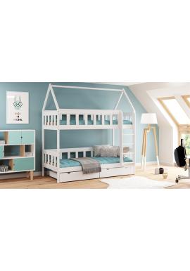 Detská poschodová domčeková posteľ - 200x90 cm