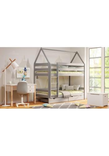 Poschodová domčeková posteľ - 180x90 cm