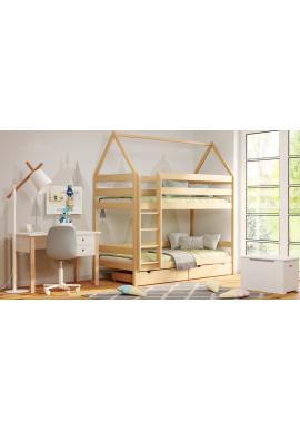 Detská poschodová domčeková posteľ - 190x80 cm