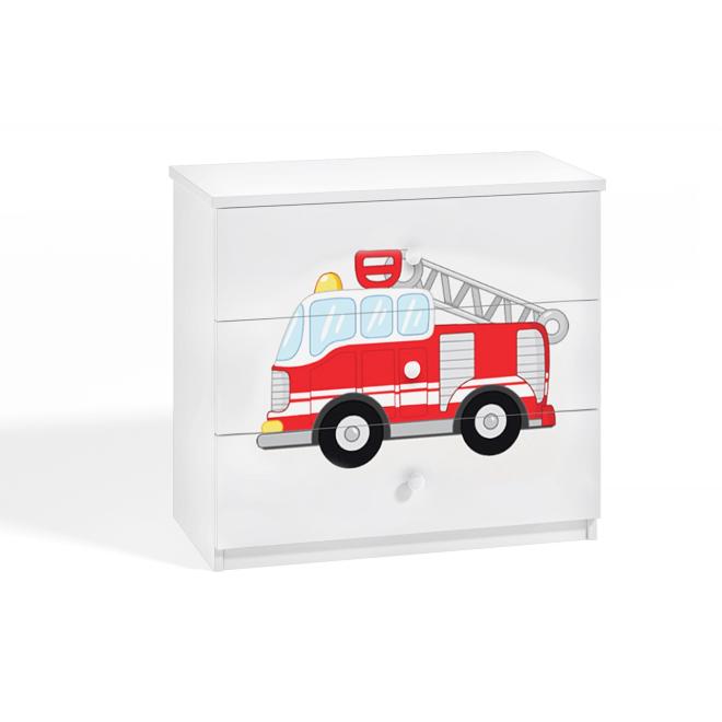 E-shop Detská komoda s obrázkom hasičského auta