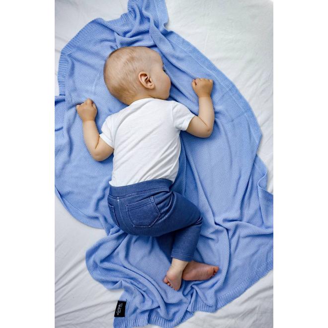 Modrá bambusová deka pre deti