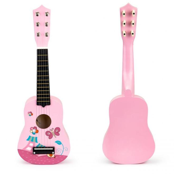 E-shop Drevená ružová gitara pre deti