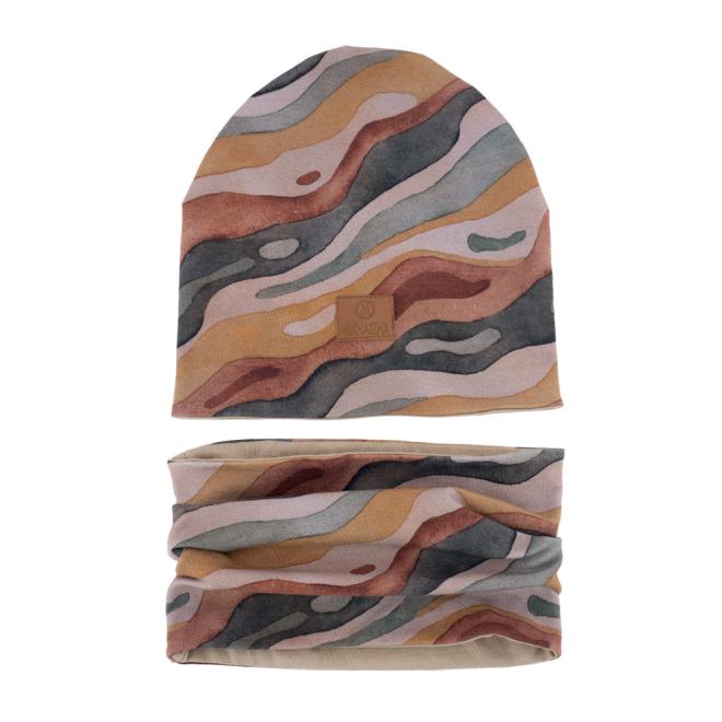 Detský komplet čiapky a komína z kolekcie dúhová hora